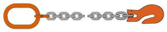 Pewag - 5' Long, 7,100 Lb Basket Capacity, 7,100 Lb Vertical Capacity, Alloy Steel Web Sling - SOG Chain Sling, 3/8" Diam Chain, Silver (Color), with Grab Hook & Master Link - USA Tool & Supply