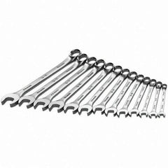SK - 13 Piece, Combination Wrench Set - Metric System of Measurement, Chrome Finish - USA Tool & Supply