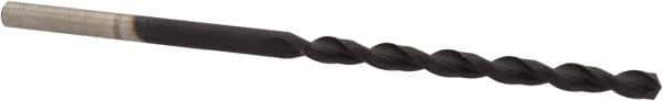 Cleveland - #39 135° Cobalt Jobber Drill - TiAlN Finish, Right Hand Cut, Parabolic Flute, Straight Shank, 2-3/8" OAL, Split Point - USA Tool & Supply