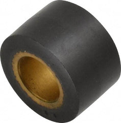 Dynabrade - 1/2" Diam x 1/2" Wide Contact Wheel - 1/8" Arbor Hole, Crowned, 70 Duro Rubber Face - USA Tool & Supply