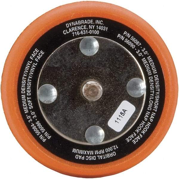 Dynabrade - 3" Diam Hook & Loop Disc Backing Pad - Medium Density, 13,000 RPM - USA Tool & Supply