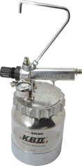 DeVilbiss - Paint Sprayer Cup - 2 Quart Aluminum Pressure Cup, Compatible with Spray Guns - USA Tool & Supply