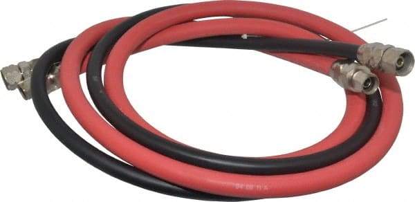 DeVilbiss - Paint Sprayer Hose with Fittings - 6 Ft. Air and Fluid Hose with Fittings (2 Hose Set), Compatible with Pressure Tank and Spray Guns - USA Tool & Supply