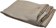 Auburn Mfr - 5' High x 4' Wide x 0.04" Thick Silica Welding Curtain - Tan, Grommet - USA Tool & Supply
