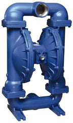 SandPIPER - 3" NPT, Metallic, Air Operated Diaphragm Pump - Santoprene Diaphragm, Aluminum Housing - USA Tool & Supply