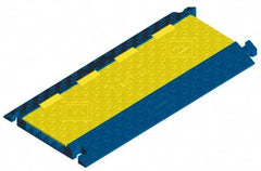 Hubbell Wiring Device-Kellems - 5 Channel, T-Shaped, Drop Over Cable Ramp - 25 Inch Long x 20 Inch Wide x 2.31 Inch High, Yellow and Blue - USA Tool & Supply