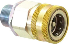Parker - 3/4 Thread Steel Hydraulic Hose MPT Fitting - 3,500 psi - USA Tool & Supply