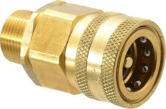 Parker - 3/4 Thread Brass Hydraulic Hose MPT Fitting - 2,000 psi - USA Tool & Supply