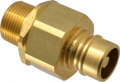 Parker - 3/4 Thread Brass Hydraulic Hose MPT Fitting - 2,000 psi - USA Tool & Supply