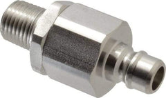 Parker - 1/4 Thread Stainless Steel Hydraulic Hose MPT Fitting - 5,000 psi - USA Tool & Supply