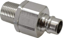 Parker - 1/2 Thread Stainless Steel Hydraulic Hose MPT Fitting - 3,750 psi - USA Tool & Supply