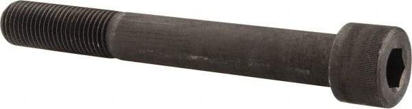 Value Collection - 1-1/4 - 7 UNC Hex Socket Drive, Socket Cap Screw - Alloy Steel, Black Oxide Finish, Partially Threaded, 10" Length Under Head - USA Tool & Supply