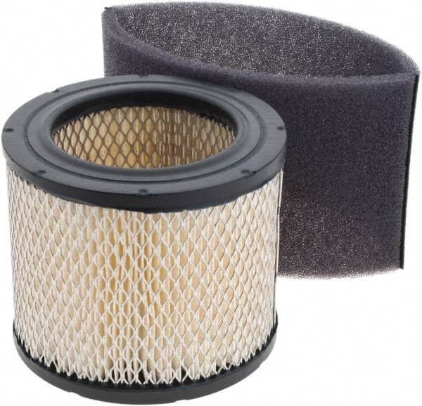 Gast - Air Compressor Filter Element - 4-3/4" High, 3-5/8" ID x 6-5/8" OD, Use with Gast AJ126D Inlet Filter - USA Tool & Supply