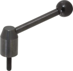 J.W. Winco - 1/4-20, 0.53" Hub Diam, Steel Threaded Stud Adjustable Clamping Handle - USA Tool & Supply