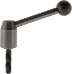 J.W. Winco - 5/16-18, 0.53" Hub Diam, Steel Threaded Stud Adjustable Clamping Handle - USA Tool & Supply