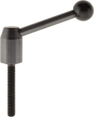 J.W. Winco - 5/16-18, 0.53" Hub Diam, Steel Threaded Stud Adjustable Clamping Handle - USA Tool & Supply
