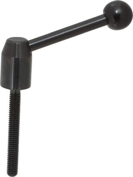 J.W. Winco - 5/16-18, 0.53" Hub Diam, Steel Threaded Stud Adjustable Clamping Handle - USA Tool & Supply