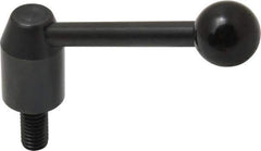 J.W. Winco - 3/8-16, 0.53" Hub Diam, Steel Threaded Stud Adjustable Clamping Handle - USA Tool & Supply