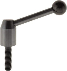 J.W. Winco - 3/8-16, 0.53" Hub Diam, Steel Threaded Stud Adjustable Clamping Handle - USA Tool & Supply