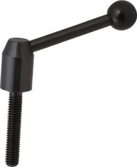J.W. Winco - 3/8-16, 0.53" Hub Diam, Steel Threaded Stud Adjustable Clamping Handle - USA Tool & Supply