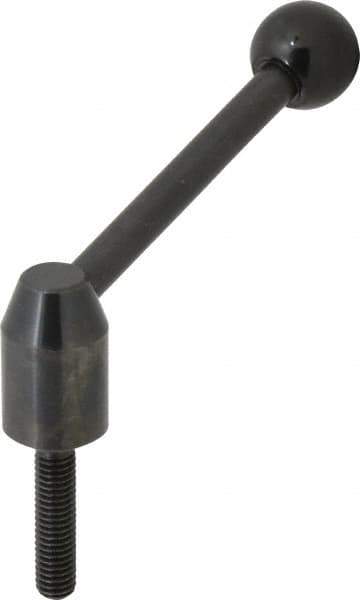 J.W. Winco - 3/8-16, 0.63" Hub Diam, Steel Threaded Stud Adjustable Clamping Handle - USA Tool & Supply