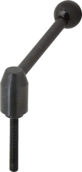 J.W. Winco - 3/8-16, Steel Threaded Stud Adjustable Clamping Handle - 4.33" OAL, 1.91" High - USA Tool & Supply