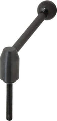 J.W. Winco - 3/8-16, Steel Threaded Stud Adjustable Clamping Handle - 4.33" OAL, 1.91" High - USA Tool & Supply