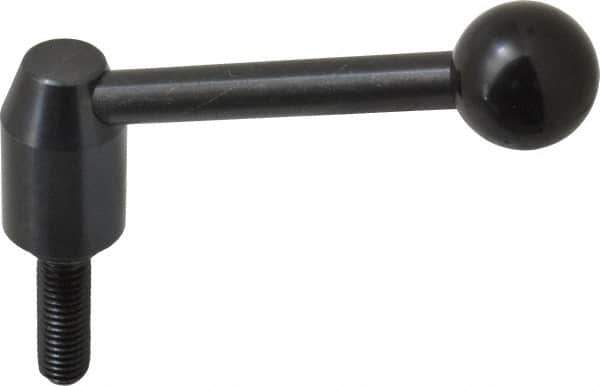 J.W. Winco - 1/2-13, Steel Threaded Stud Adjustable Clamping Handle - 4.33" OAL, 1.91" High - USA Tool & Supply