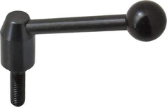 J.W. Winco - 1/2-13, Steel Threaded Stud Adjustable Clamping Handle - 4.33" OAL, 1.91" High - USA Tool & Supply