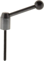 J.W. Winco - M6 x 1.0, 13.5mm Hub Diam, Steel Threaded Stud Adjustable Clamping Handle - 70mm OAL, 33.5mm High - USA Tool & Supply