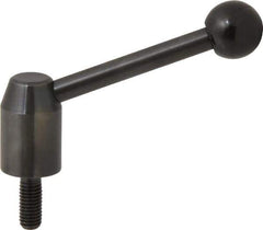 J.W. Winco - M8 x 1.25, 13.5mm Hub Diam, Steel Threaded Stud Adjustable Clamping Handle - 70mm OAL, 33.5mm High - USA Tool & Supply