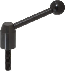 J.W. Winco - M8 x 1.25, 13.5mm Hub Diam, Steel Threaded Stud Adjustable Clamping Handle - 70mm OAL, 33.5mm High - USA Tool & Supply
