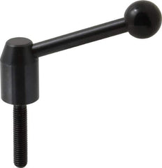 J.W. Winco - M8 x 1.25, 13.5mm Hub Diam, Steel Threaded Stud Adjustable Clamping Handle - 70mm OAL, 33.5mm High - USA Tool & Supply