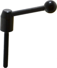 J.W. Winco - M8 x 1.25, 13.5mm Hub Diam, Steel Threaded Stud Adjustable Clamping Handle - 70mm OAL, 33.5mm High - USA Tool & Supply