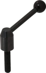 J.W. Winco - M10 x 1.5, 13.5mm Hub Diam, Steel Threaded Stud Adjustable Clamping Handle - 70mm OAL, 33.5mm High - USA Tool & Supply