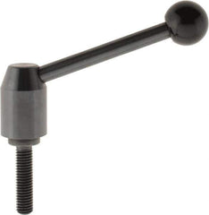 J.W. Winco - M10 x 1.5, 16mm Hub Diam, Steel Threaded Stud Adjustable Clamping Handle - USA Tool & Supply