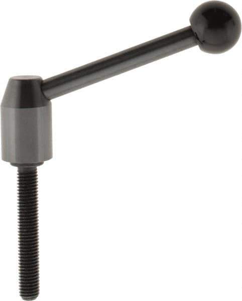J.W. Winco - M10 x 1.5, 19mm Hub Diam, Steel Threaded Stud Adjustable Clamping Handle - USA Tool & Supply