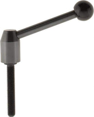 J.W. Winco - M10 x 1.5, 19mm Hub Diam, Steel Threaded Stud Adjustable Clamping Handle - USA Tool & Supply