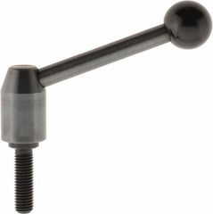 J.W. Winco - M12 x 1.75, 19mm Hub Diam, Steel Threaded Stud Adjustable Clamping Handle - USA Tool & Supply