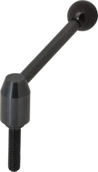 J.W. Winco - M12 x 1.75, 19mm Hub Diam, Steel Threaded Stud Adjustable Clamping Handle - USA Tool & Supply