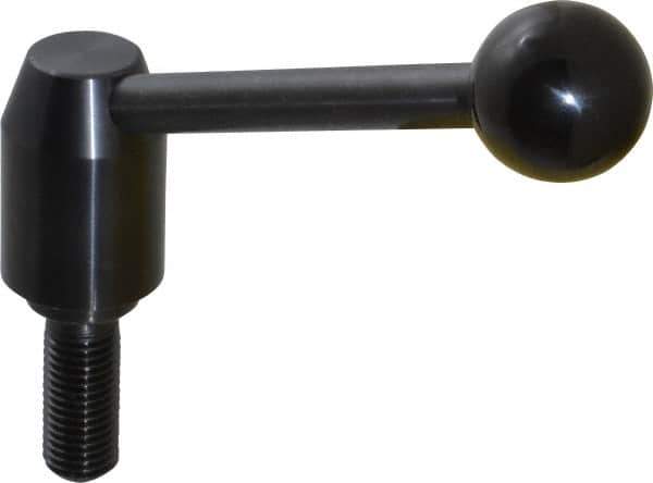 J.W. Winco - M16 x 2.0, 23mm Hub Diam, Steel Threaded Stud Adjustable Clamping Handle - USA Tool & Supply