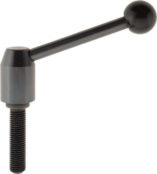 J.W. Winco - M16 x 2.0, 23mm Hub Diam, Steel Threaded Stud Adjustable Clamping Handle - USA Tool & Supply