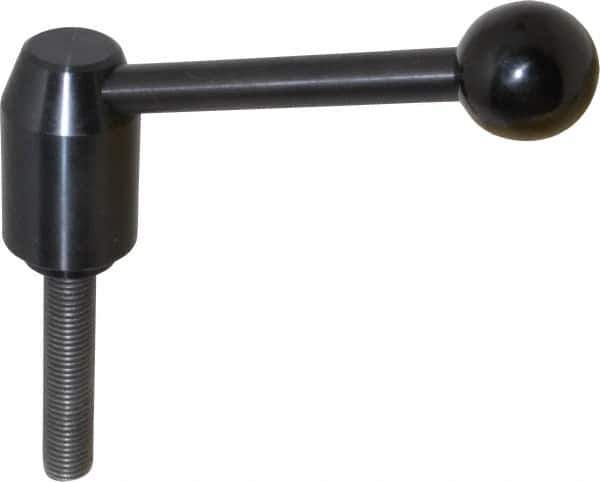 J.W. Winco - M16 x 2.0, 28mm Hub Diam, Steel Threaded Stud Adjustable Clamping Handle - USA Tool & Supply