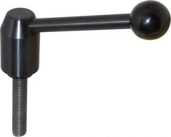 J.W. Winco - M16 x 2.0, 28mm Hub Diam, Steel Threaded Stud Adjustable Clamping Handle - USA Tool & Supply