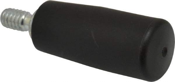 Value Collection - 1/4-20 Threaded Stem, Revolving Handwheel & Machine Handle - Technopolymer Cylindrical Handle, 0.47" Long Steel Stem, 1.57" Handle Length, 2.14" OAL - USA Tool & Supply