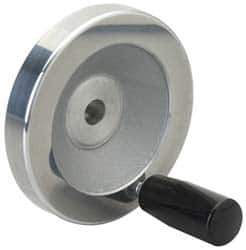 Value Collection - 3.15" Diam, Aluminum Handwheel with Handle - 1.02" Hub Diam - USA Tool & Supply