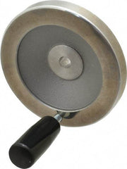Value Collection - 3.94" Diam, Aluminum Handwheel with Handle - 1.1" Hub Diam - USA Tool & Supply