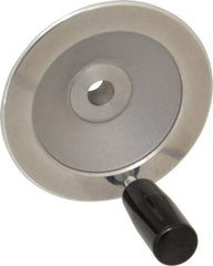 Value Collection - 3.94" Diam, Aluminum Handwheel with Handle - 1.1" Hub Diam - USA Tool & Supply