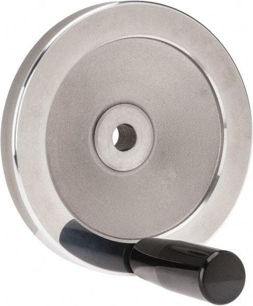 Value Collection - 4.92" Diam, Aluminum Handwheel with Handle - 1.22" Hub Diam - USA Tool & Supply