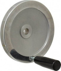 Value Collection - 6.3" Diam, Aluminum Handwheel with Handle - 1.42" Hub Diam - USA Tool & Supply
